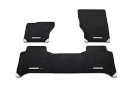 Luxury Carpet Mat Set - Ebony, RHD, SWB, with Ingot Branding, 18MY onwards