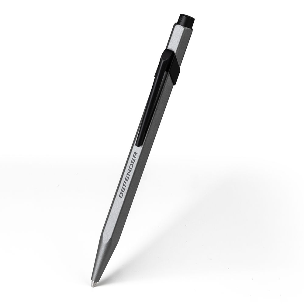 Grey Aluminium Ballpoint Pen With Defender Wordmark - Image 1 of 7 
